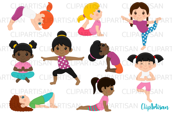 Download Yoga Clip Art, Girls Meditation Exercise - Yoga Collection