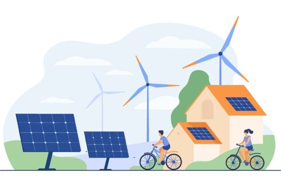 Download Active People on Bikes, Windmills and Ho - People Collection