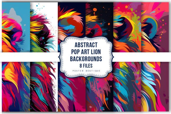 Download Abstract Pop Art Lion Backgrounds Pack - Background Collection