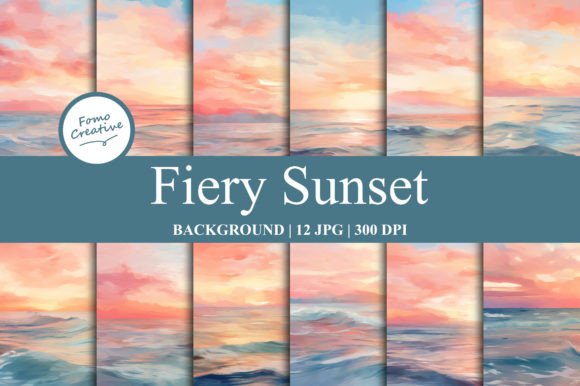 Download Fiery Sunset Background - Background Collection