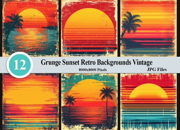 Download Grunge Sunset Retro Backgrounds Vintage - Background Collection