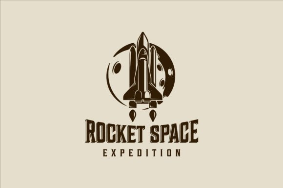Download Rocket Space and Moon Logo Vector Design - Spa Collection