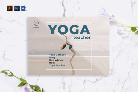 Download Yoga Instructor Greeting Card Template - Instructor Collection